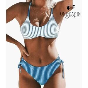 Cupshe Braided Back Bikini Swimsuit Size S